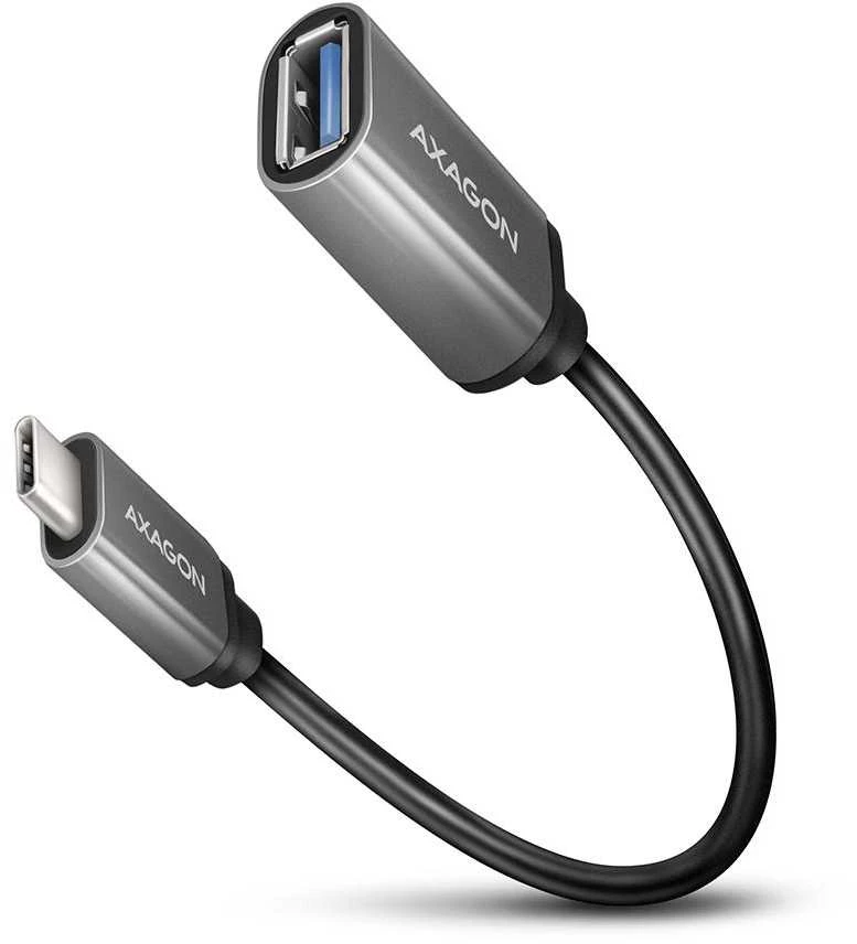 AXAGON RUCM-AFAC USB 3.2 Gen 1 Type-C Male > Type-A Female, kabelio adapteris 0,2m, 3A, ALU