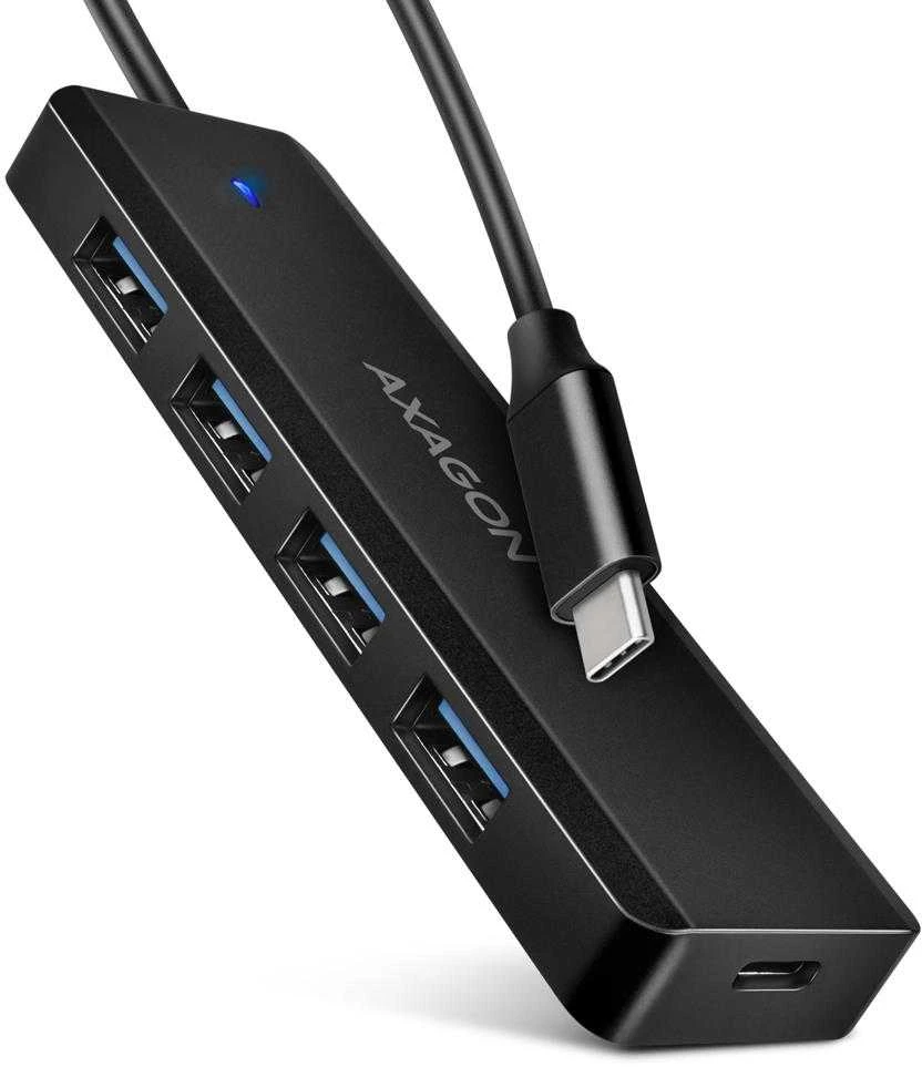 AXAGON Travel keturių prievadų USB-C 5Gbps šakotuvas | HUE-C1C