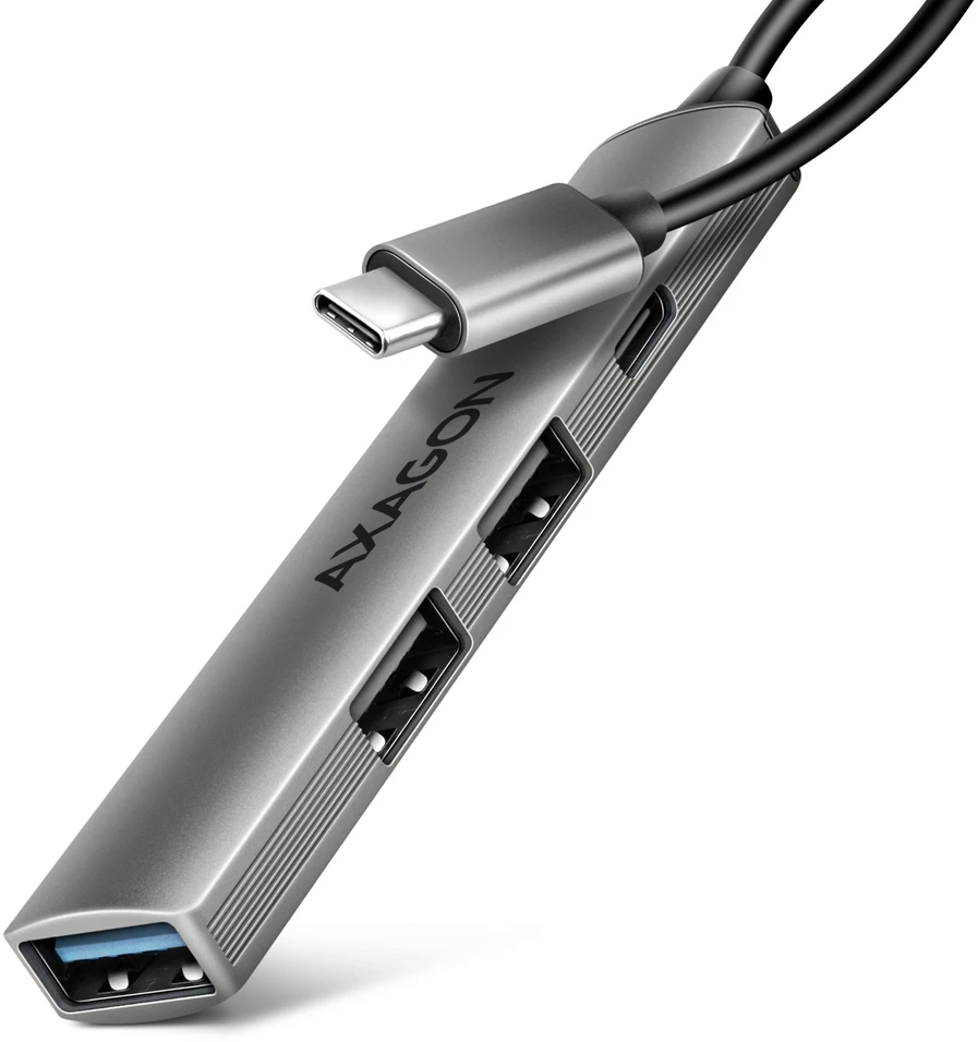 AXAGON ALU STRIP USB-C 4 prievadų šakotuvas | HUE-STC