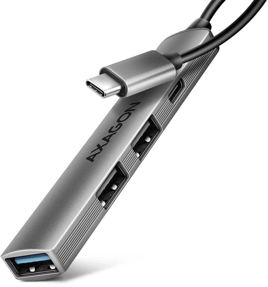 AXAGON ALU STRIP USB-C 4 prievadų šakotuvas | HUE-STC