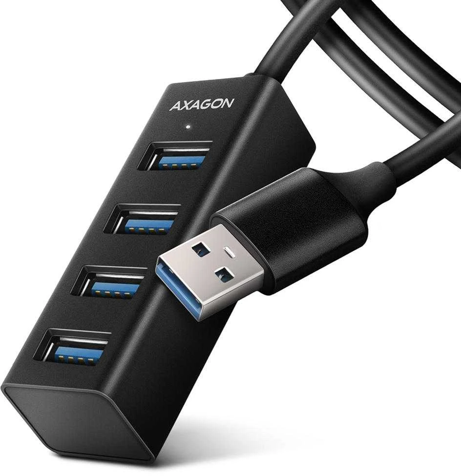 AXAGON Miniatiūrinis metalinis keturių prievadų USB 3.2 Gen 1 šakotuvas | HUE-M1AL