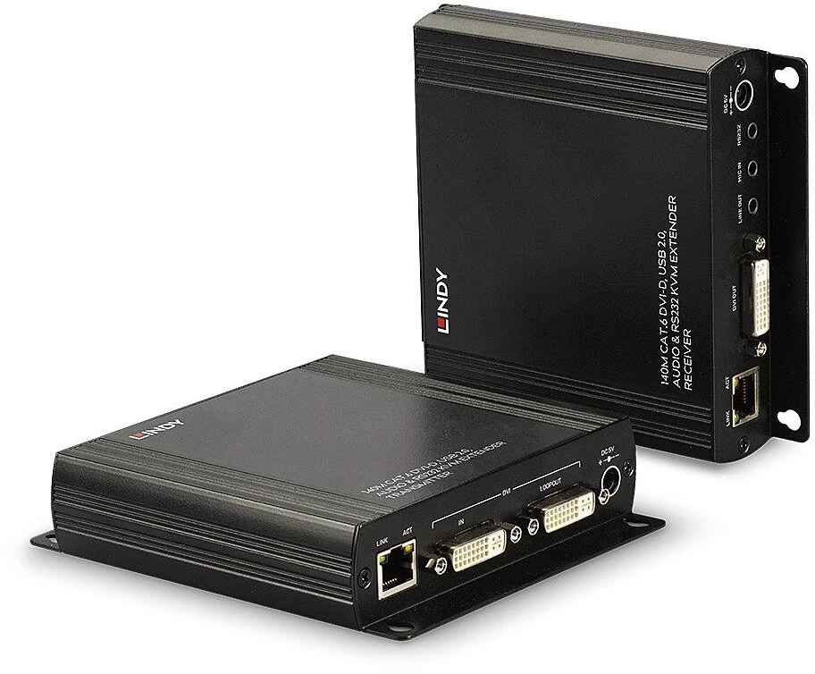KVM Ilgintuvas - LINDY Cat.6 DVI-D, USB, Garso ir RS232 KVM Ilgintuvas 140 m 1920x1200@60Hz