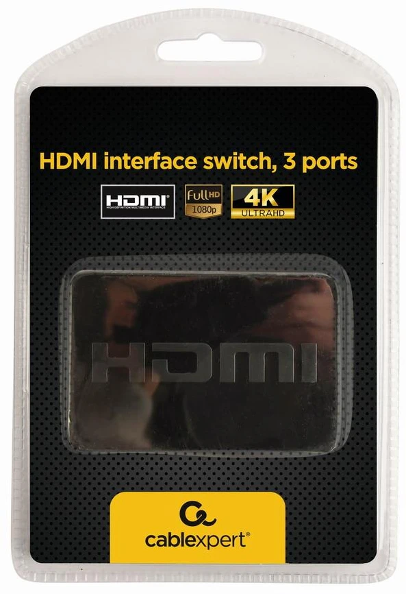 GEMBIRD DSW-HDMI-34 Gembird HDMI sąsajos jungiklis, 3 jungtys