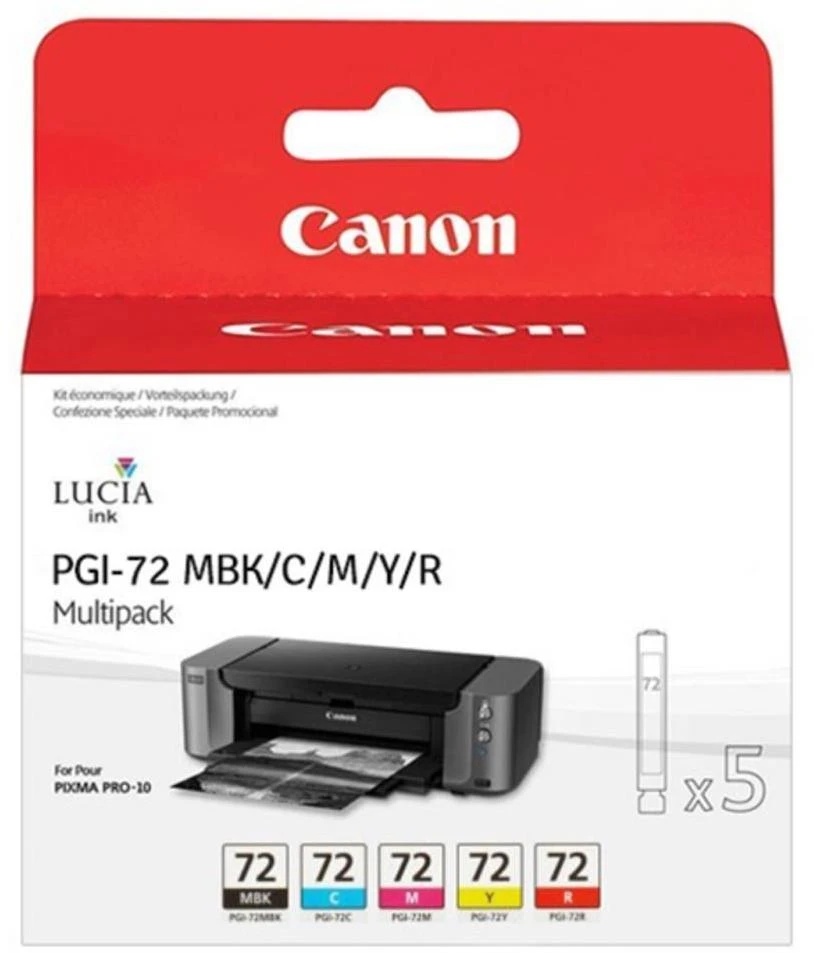 CANON PGI-72 MBK/C/M/Y/R Multi Pack, skirtas PIXMA-PRO 10