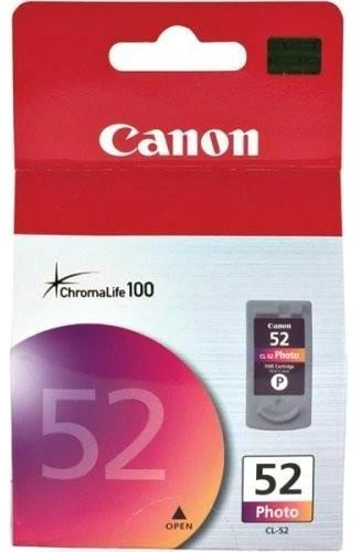 „Canon CL-52 FINE“ spalvoto rašalo kasetė (žydra, rausva, juoda) (skirta „Pixma iP6120/6220“), 710 psl. @ A4 5% „Canon“
