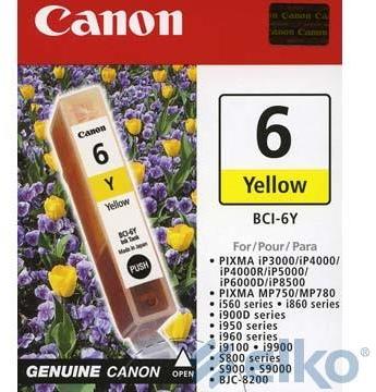 Canon BCI-6Y rašalo kasetė, geltona