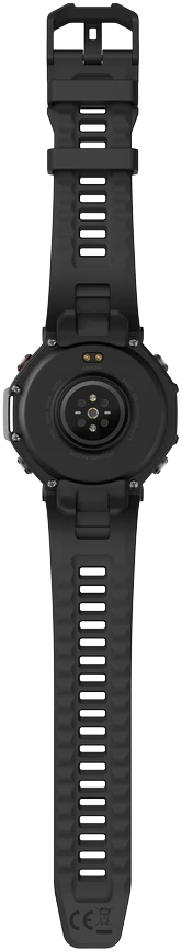 Išmanusis laikrodis Amazfit T-Rex 3, Nerudijančio plieno korpusas su onikso spalvos silikoniniu dirželiu