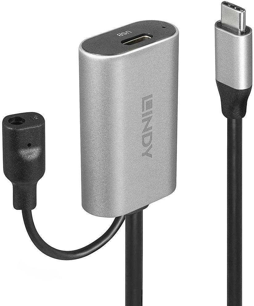 USB Prailginimo Laidas - LINDY USB 3.2 5Gbps C/C Aktyvus Prailginimo Laidas, 5 m, Juodas