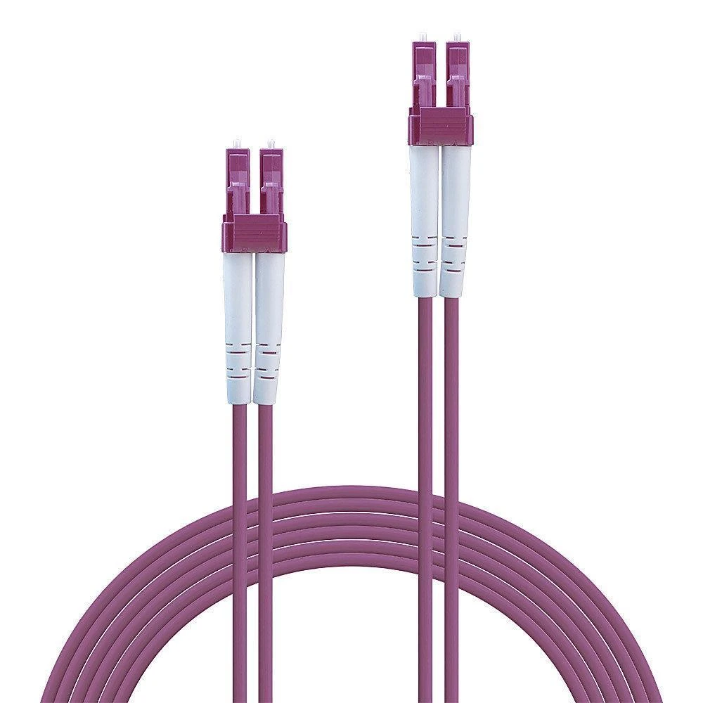Šviesolaidinis Kabelis - LINDY Šviesolaidinis Kabelis LC/LC OM4, 50/125µm, Multimode, 2 m, Purpurinis