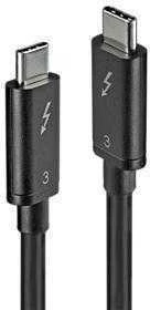 Thunderbolt Laidas - LINDY Thunderbolt 3 Laidas, 40Gbps, 100W PD, 2 m, Juodas