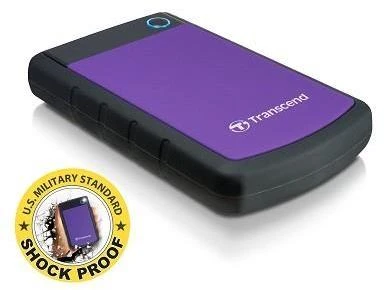 Kietasis išorinis diskas Transcend 25H3P 2.5'' 2TB USB3, Triguba smūgių slopinimo sistema