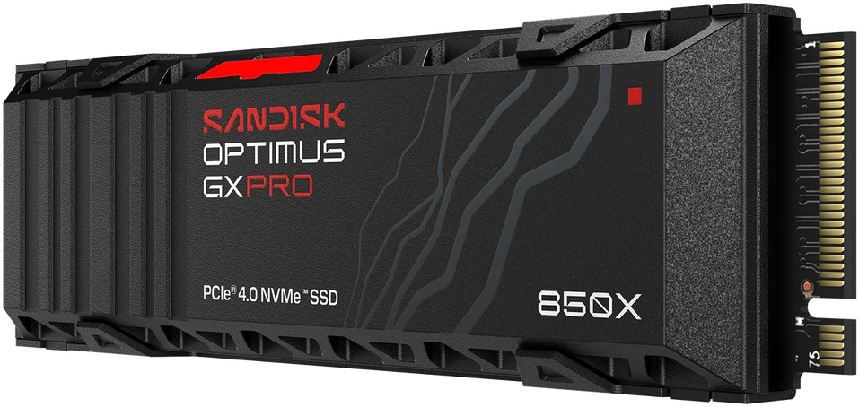 Kietasis diskas SanDisk Optimus GX PRO 850X 1TB M.2 PCIe 4.0 NVMe, su radiatoriumi