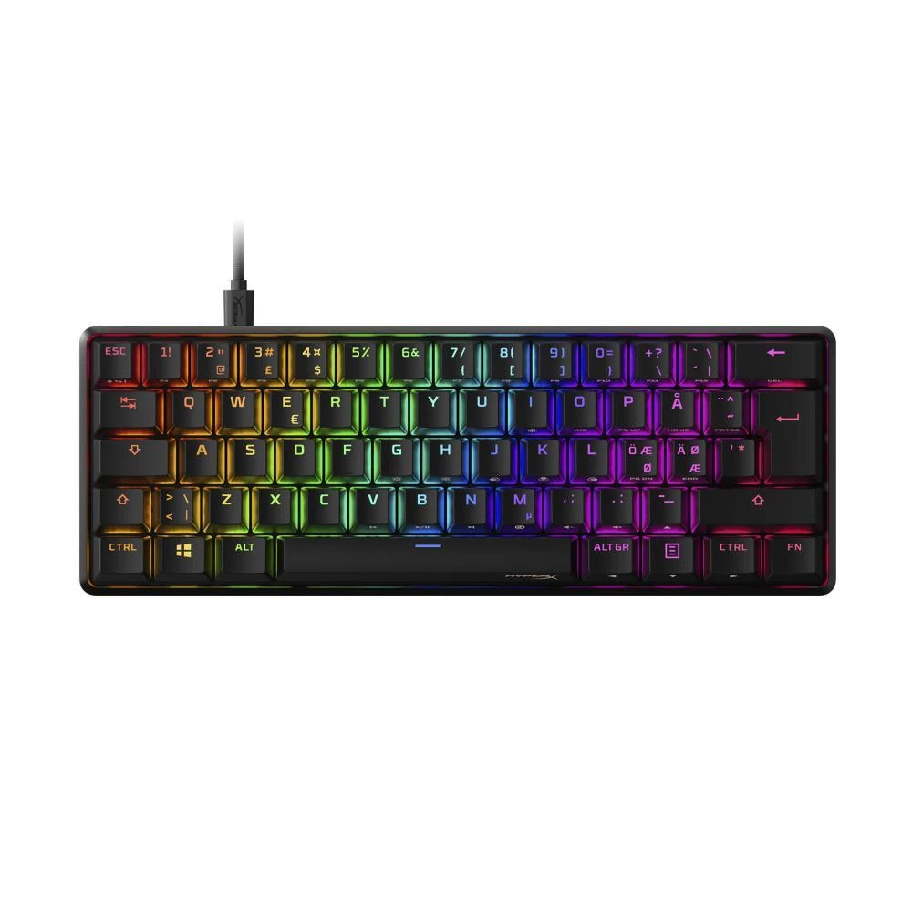 Mechaninė Žaidimų klaviatūra HyperX Alloy Origins 60, HyperX Red - Linear Switch, US išdėstymas