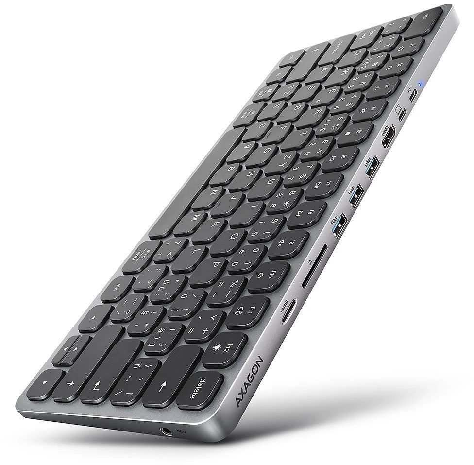 Klaviatūra + I/O šakotuvas 9w1/0.6m HMC-KB-US AXAGON
