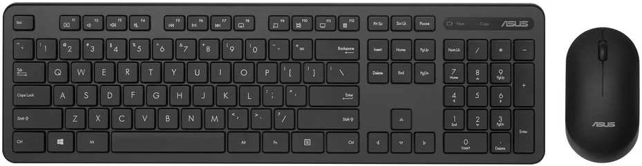 Klaviatūra Asus CW100 | Klaviatūros ir pelės rinkinys | Wireless | Russian | Juodas
