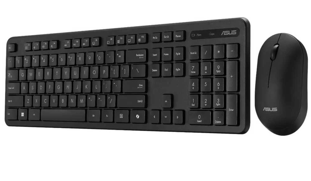 Klaviatūra Asus CW100 | Klaviatūros ir pelės rinkinys | Wireless | Russian | Juodas