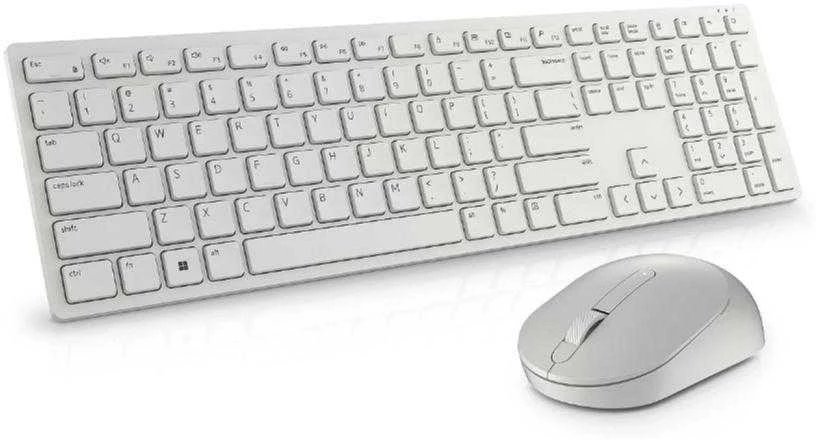 Dell | Klaviatūra ir pelė | KM5221W Pro | Klaviatūros ir pelės rinkinys | Wireless | su pele | Russian | Baltas