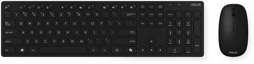 Klaviatūra +Optinė belaidė pelė W5000/Juodas 90XB0430-BKM3K0 ASUS