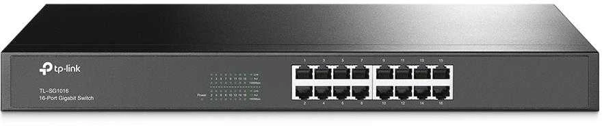 Šakotuvas TP-LINK 16 prievadų gigabito komutatorius, montuojamas į 19 colių stelažą