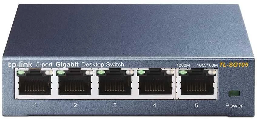 Šakotuvas Komutatorius TP-LINK, 5-port, metalinis korpusas, juodas / TL-SG105