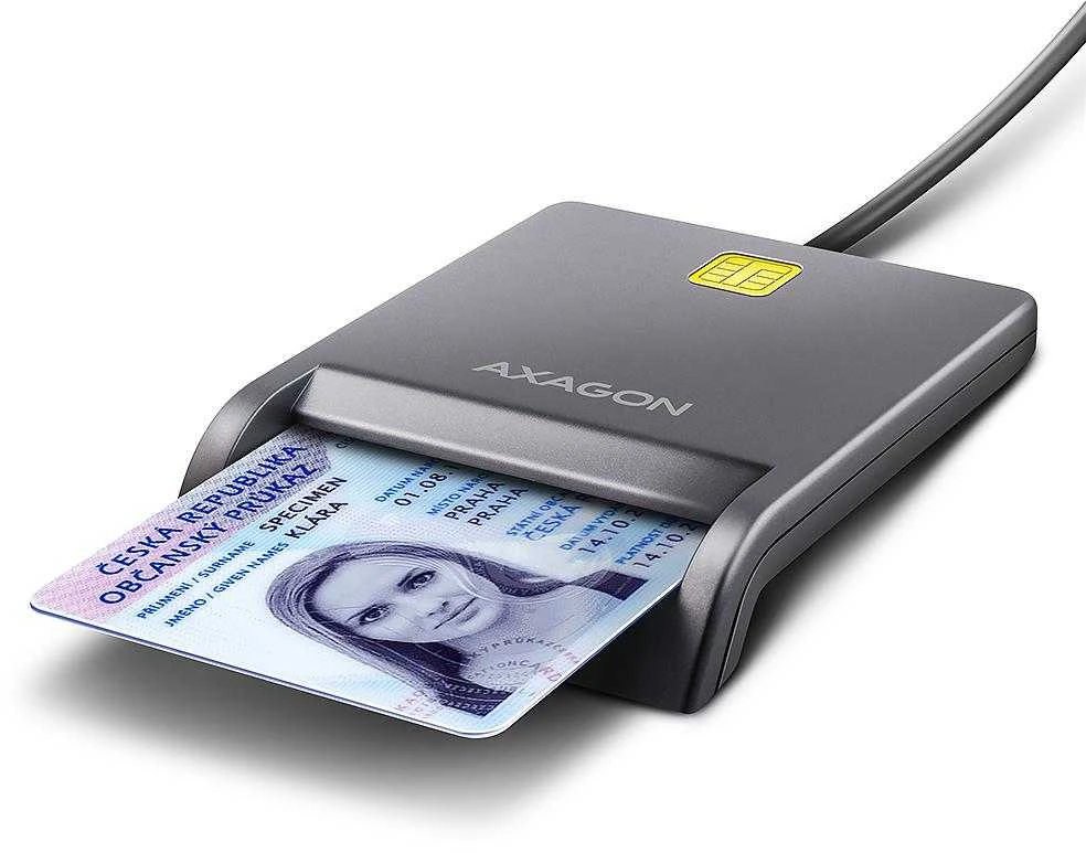 AXAGON CRE-SM3T USB išmaniųjų kortelių skaitytuvas