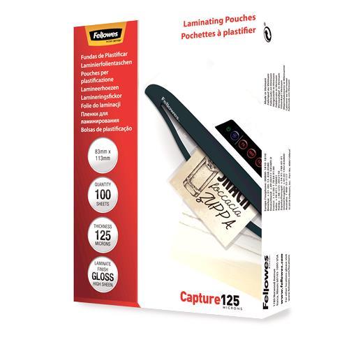 Fellowes Laminavimp vokeliai 83x113 mm, 125 mikronų