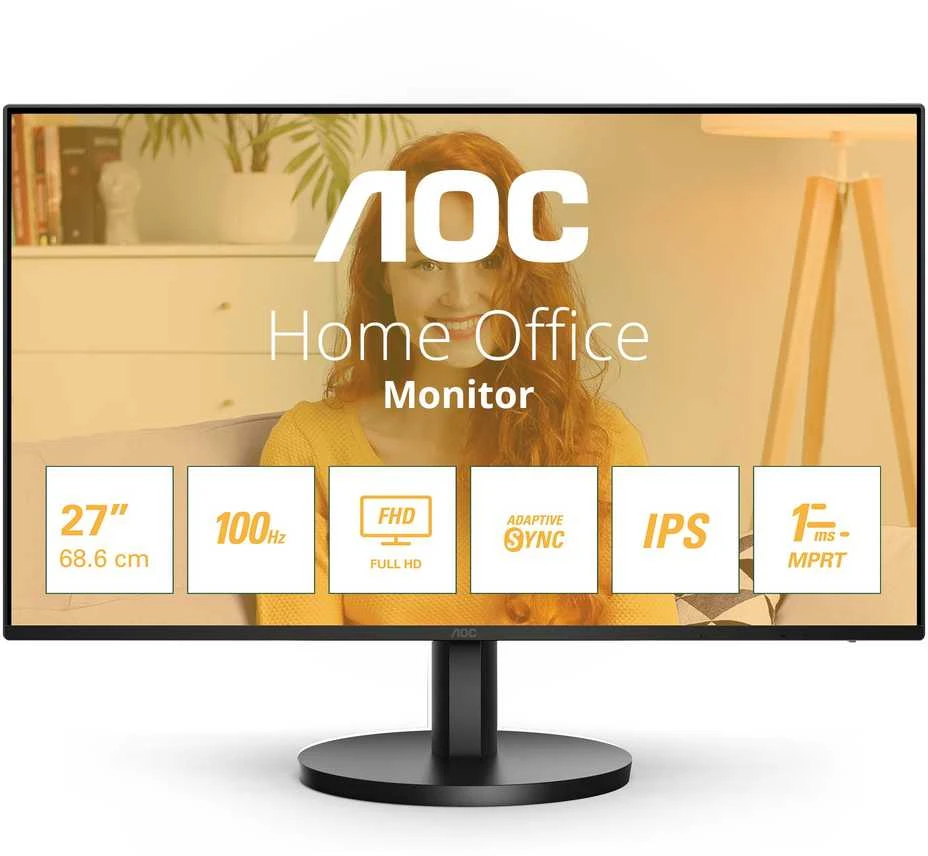 Monitorius AOC 27B3HA2, 27", IPS, 1920 x 1080, 1 ms, 100 Hz, 250 cd/m²