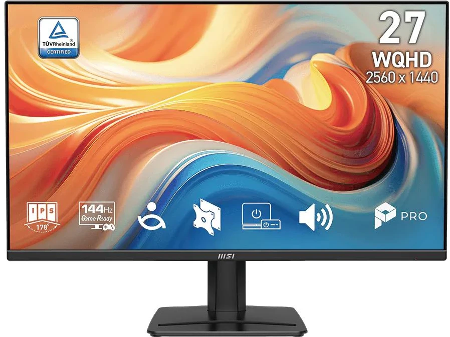 MSI Monitorius pro mp275q e14 27 cali/led/wqhd/płaski/144hz/juoda