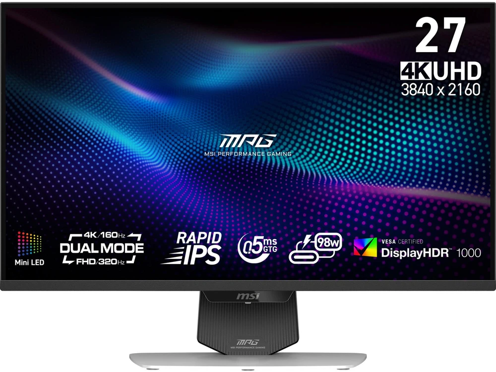 Monitorius MSI MPG 274URDFW E16M, baltos spalvos