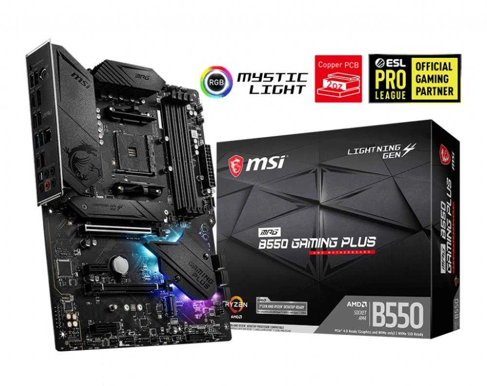 Pagrindinė plokštė MSI MPG B550 GAMING PLUS