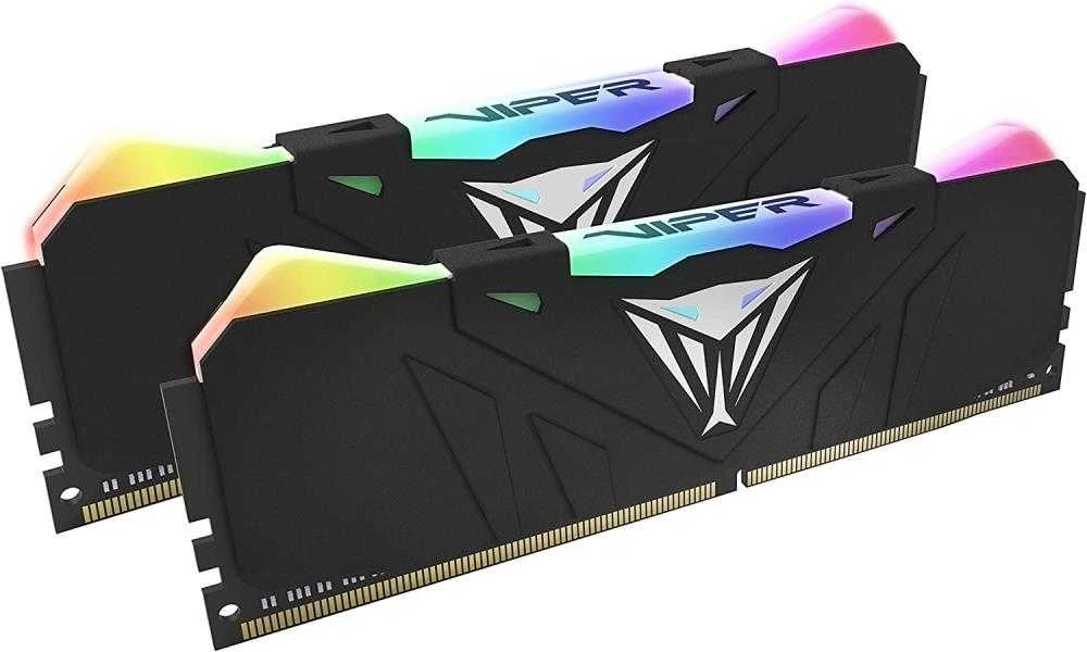 PATRIOT Viper Steel RGB DDR4 16GB 2x8GB 3200MHz su Juodas Heathshield Dual Kit
