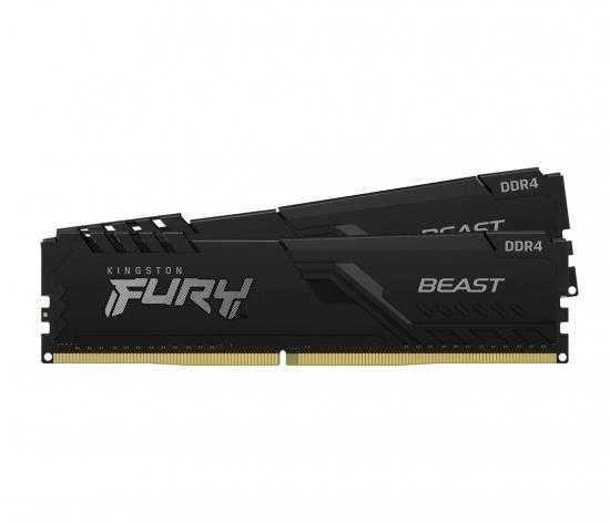 RAM KINGSTON 32GB 3200MHz DDR4 CL16 DIMM rinkinys iš 2 FURY Beast Juodas
