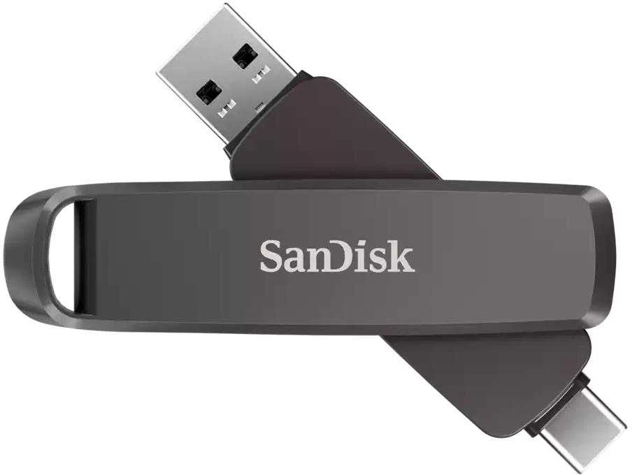„SanDisk Extreme PRO Dual Drive 1TB“, metalinis dvigubas diskas, 1000/900 MB/s, USB C + A tipo