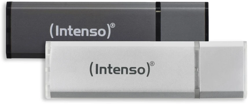 Pendrive Intenso AluLine USB Drive 2x32GB USB 2.0 Antracyt, Sidabrinė (3521480)
