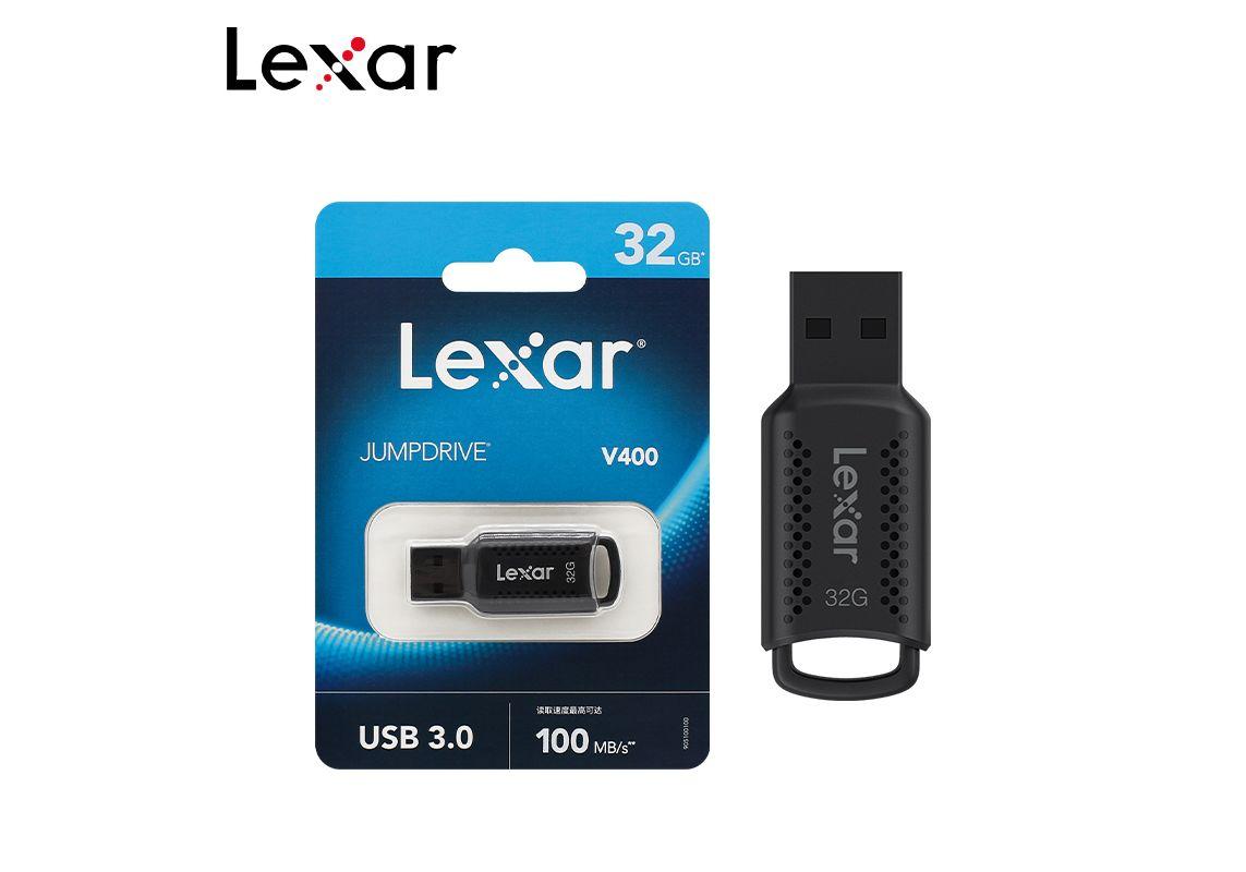 Lexar | USB Flash Drive | JumpDrive V400 | 32 GB | USB 3.0 | Juodas