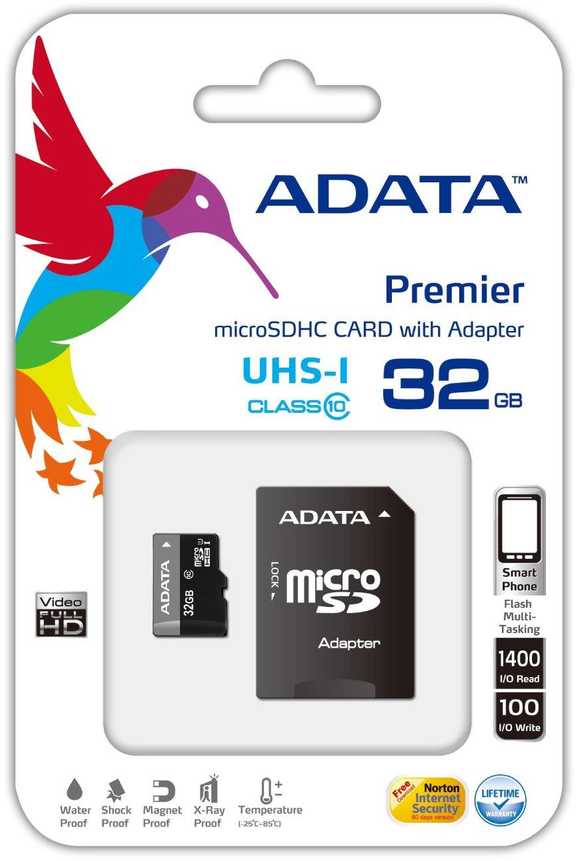 Atminties kortelė ADATA | Premier UHS-I | 32 GB | SDHC | Flash atminties klasė 10 | SD adapter