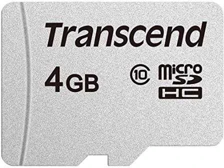 Atminties kortelė TRANSCEND 4GB Micro SD kortelė be adapterio, 10 klasė
