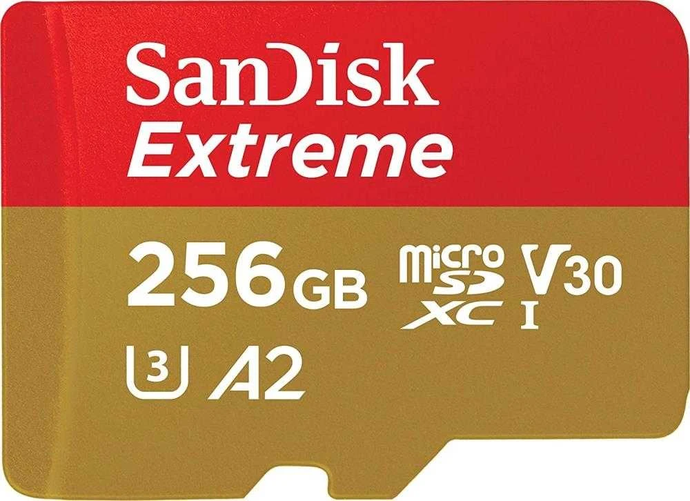Atminties kortelė SanDisk 256GB Extreme microSDXC + adapteris, 190MB/s