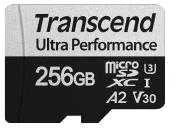 Atminties kortelė TRANSCEND 256GB Micro SD su adapteriu UHS-I U3 A2