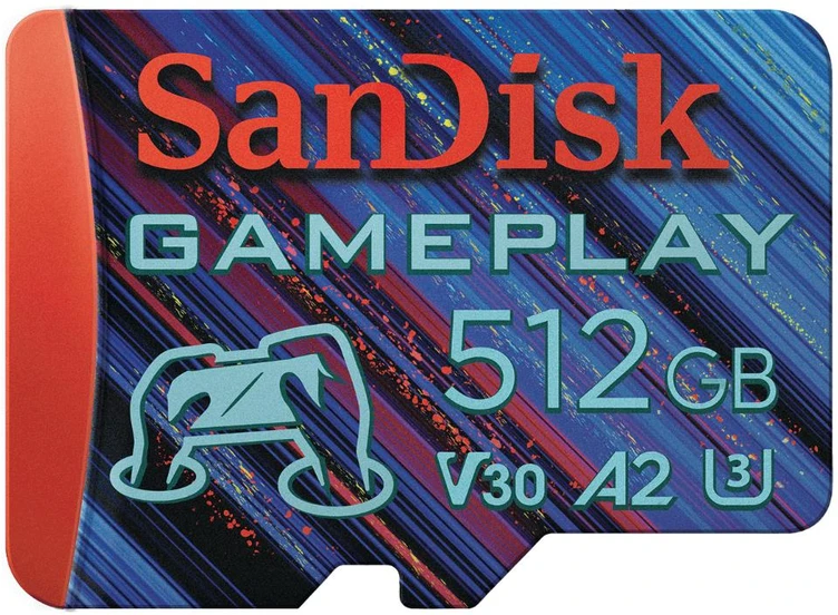 Atminties kortelė SanDisk Micro SDXC GamePlay 512GB 190/130 MB/s A2 C10 V30 UHS-I U3