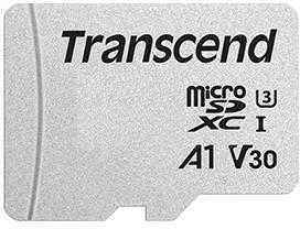 Atminties kortelė su adapteriu Transcend microSDXC USD300S 64GB CL10 UHS-I iki 95MB/S