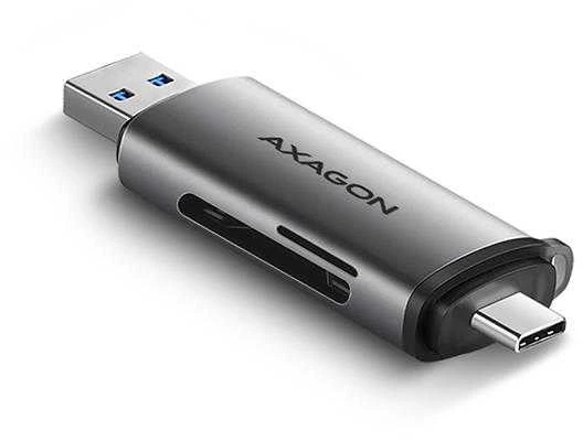 AXAGON CRE-SAC išorinis USB 3.2 Gen1 Type-C+Type-A 2 lizdų SD / Micro SD