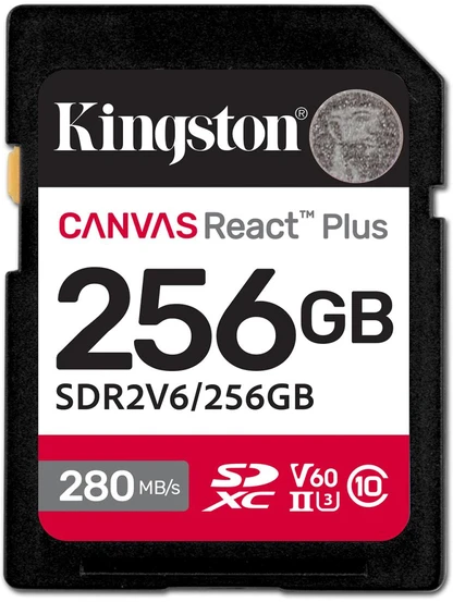 Atminties kortelė Kingston | Canvas React Plus | 256 GB | SD | Flash atminties klasė 10