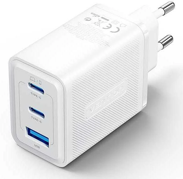 Vention Sieninis įkroviklis, ventiliacija, FERW0-EU, 2xUSB-C, USB-A, 65W/65W/30W, GaN (balta)