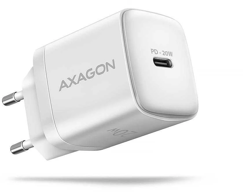 AXAGON ACU-PD20W sieninis įkroviklis 1x QC3.0/AFC/FCP/PD type-C, 20W, baltas