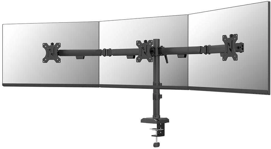 NEOMOUNTS NERO TRIPLE FLAT SCREEN DESK MOUNT (TELEFONO LAIKIKLIS + GREITO TVIRTINIMO SPAUSTUVAS/ANGA)