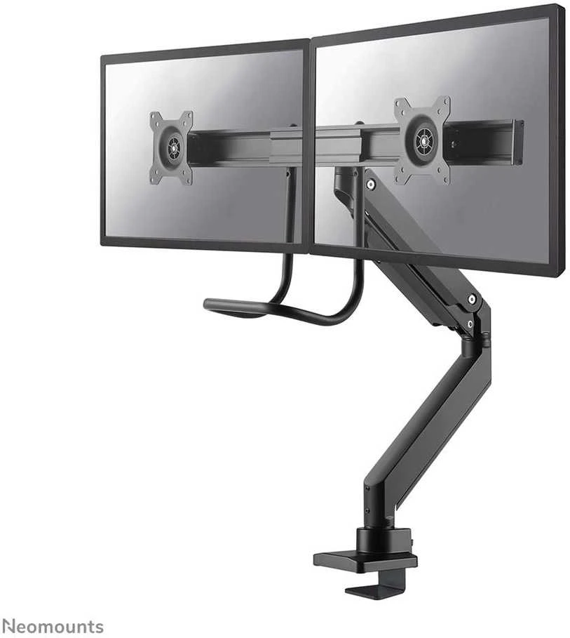 Laikiklis Neomounts NM-D775DX dvigubo monitoriaus rankena, juoda
