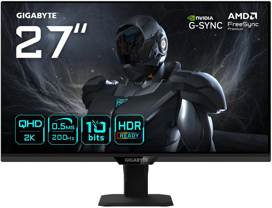 Monitorius Gigabyte G27Q20T EK | 27 " | SuperSpeed IPS | QHD | 200 Hz | 0.5 ms | 2560 x 1440 pikselių | 300 cd/m² | HDMI jungtys quantity 2