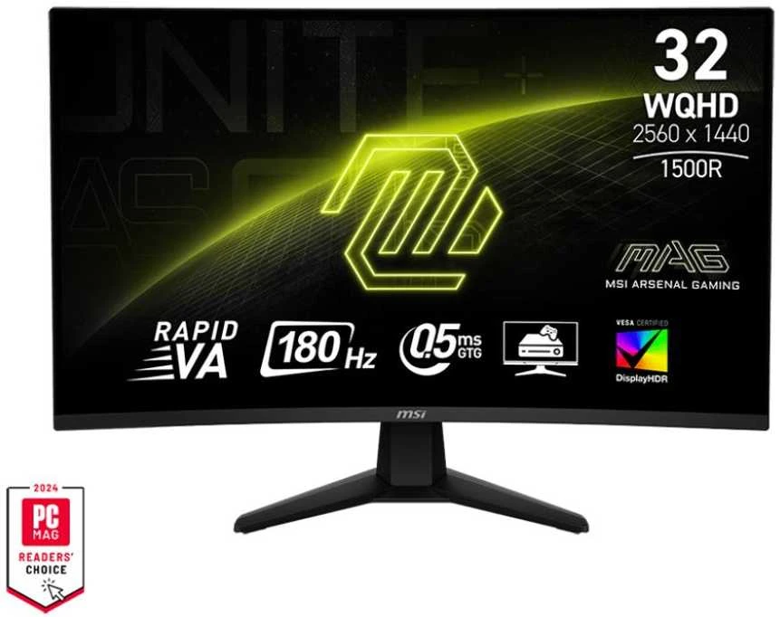 Monitorius - MSI MAG 32CQ6F 31,5" 2560x1440 Išlenktas Juodas