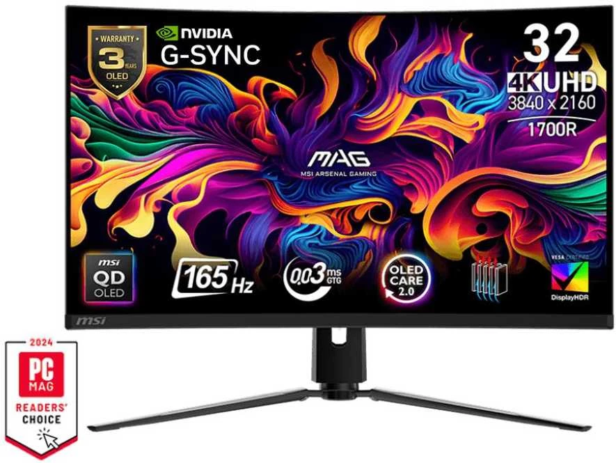 Monitorius MSI MAG 321CUP - 165Hz | 4K | 31.5'' | QD OLED | 0.03ms